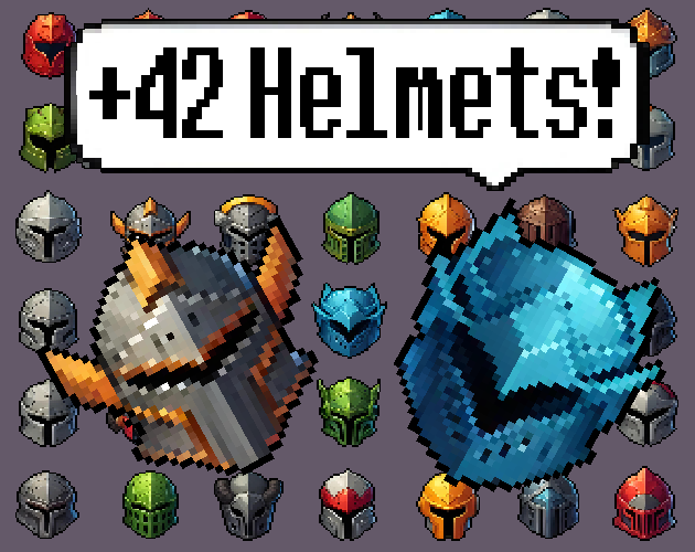 Pixel art Sprites! - Helmets! #2 - Items/Objets/Icons/Tilsets