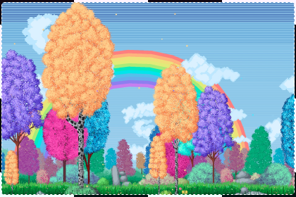 Rainbow Forest - Pixel-Art | Free by FeonY