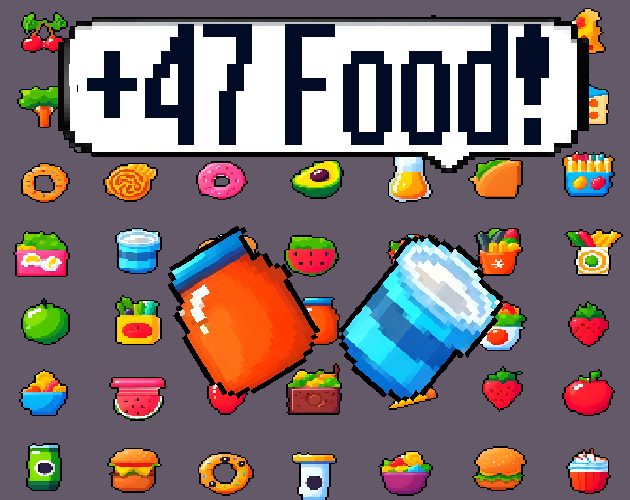 Pixel art Sprites! - Food! #2 - Items/Objets/Icons/Tilsets