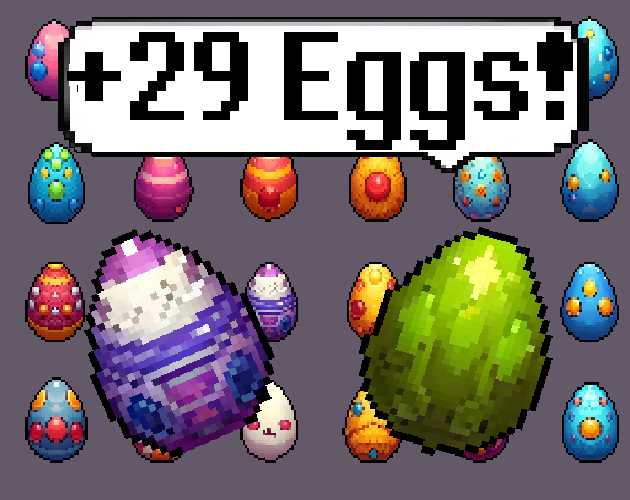 Pixel art Sprites! - Eggs! #1 - Items/Objets/Icons/Tilsets