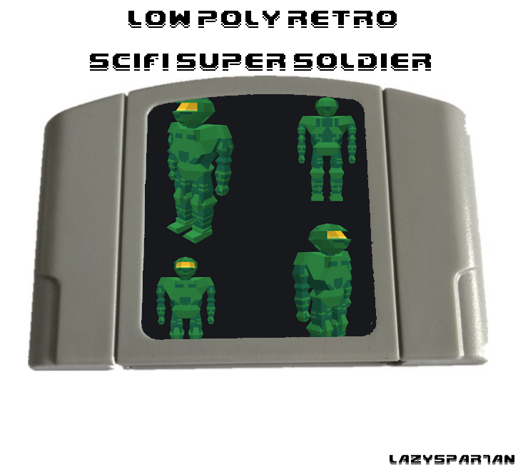 Low Poly PSX / N64 Style Retro SCIFI Super Soldier