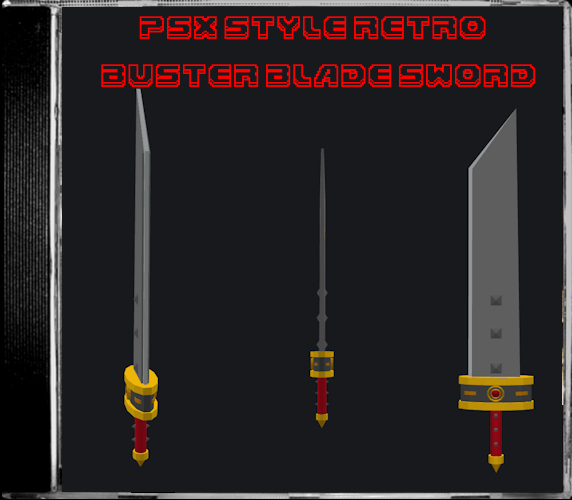 PSX STYLE RETRO BUSTER BLADE SWORD