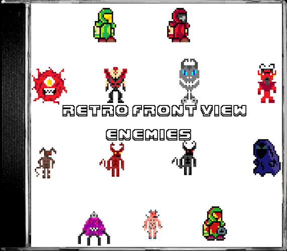 Retro Front View NES Style Doom style Monster Sprites by Millennial ...