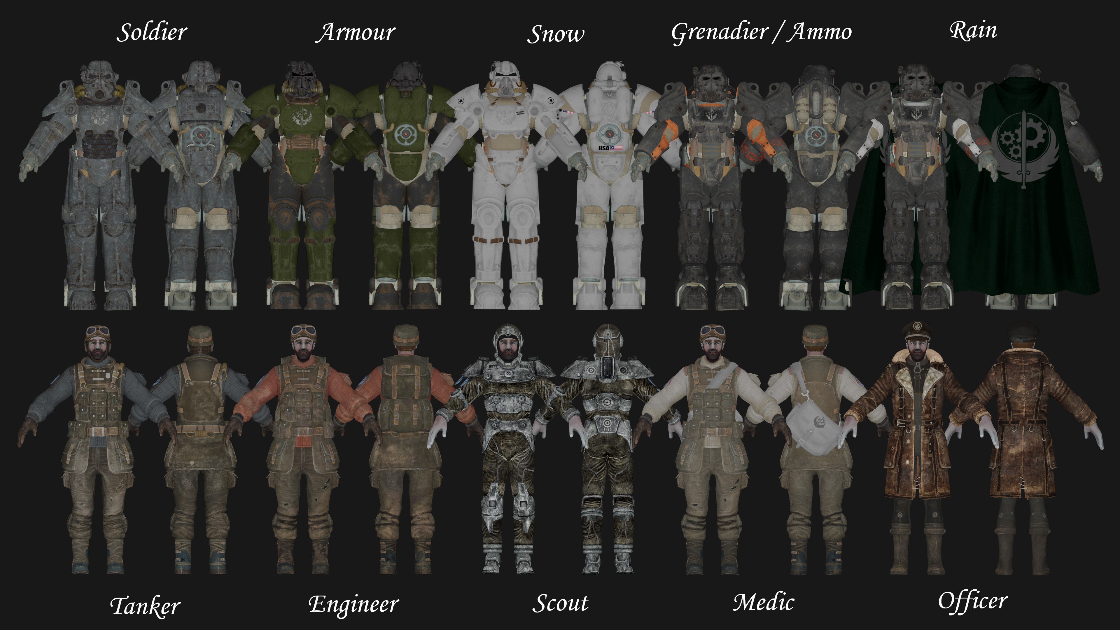 Foxhole: Brotherhood of Steel Faction Uniform Mod by Danetello