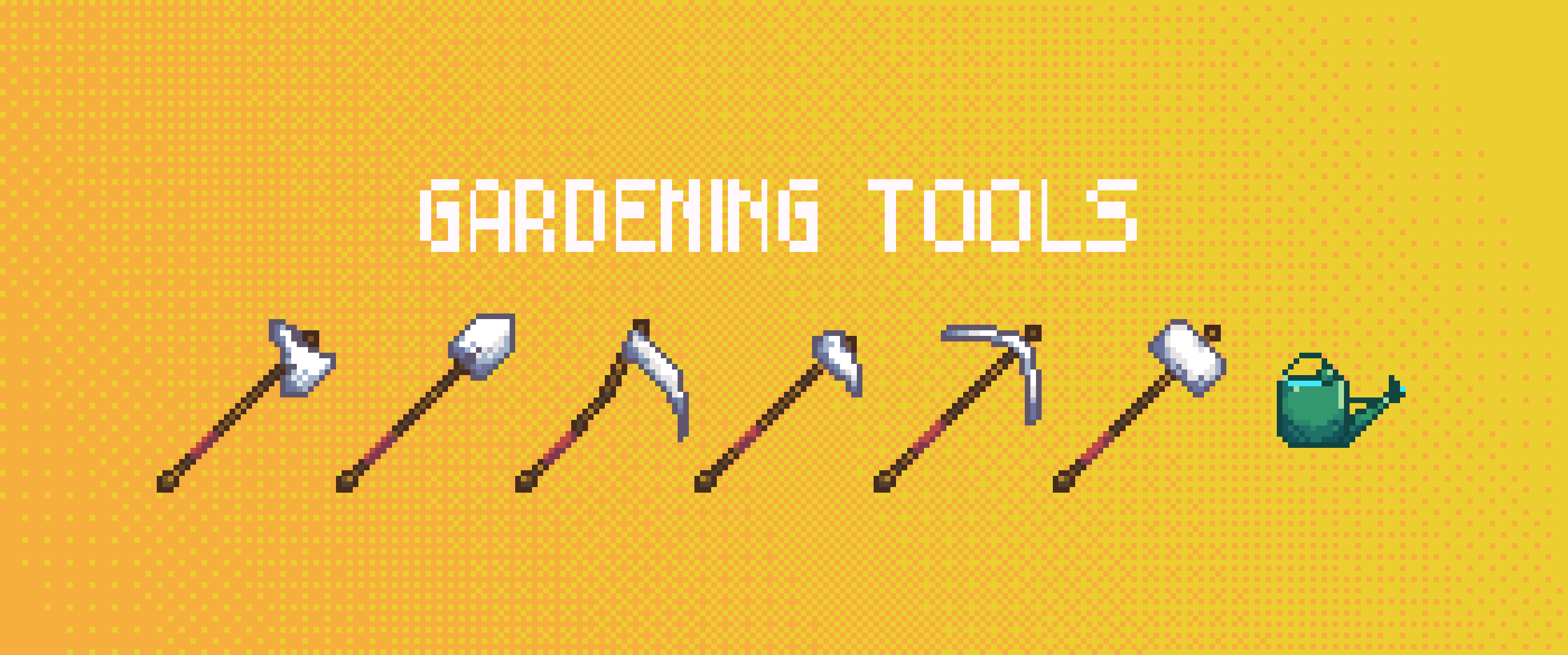 Free Gardening Tools Assets (32x32)