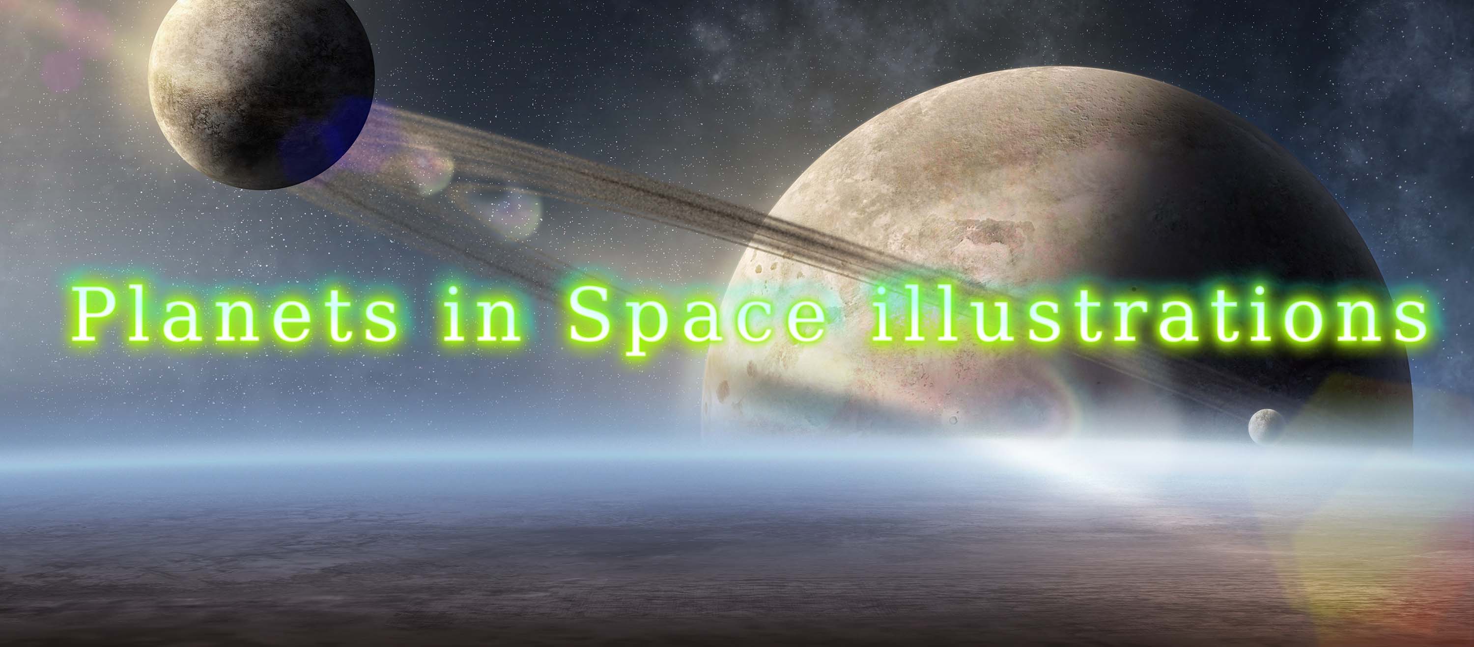 Planets in Space Backgrounds