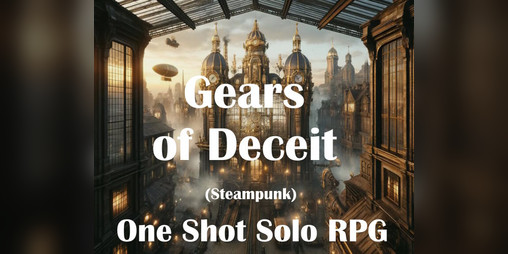 Cover image for Gears of Deceit - Free One Shot Solo RPG Scenario
