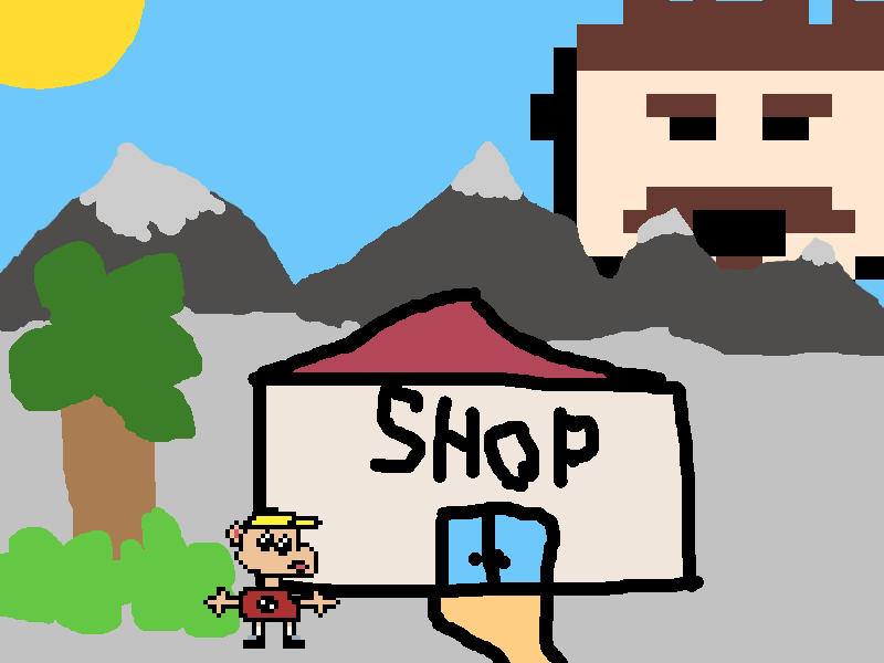 Kid-chan and the mustached clerk