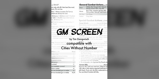 Cover image for Cities Without Number GM Screen