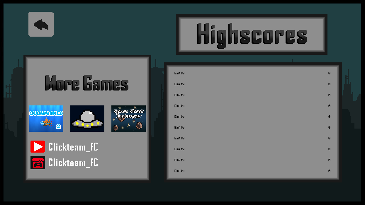 New menu to highscores