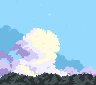 Free Pixelart Clouds Background By Sam