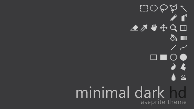 Minimal Dark HD Aseprite Theme