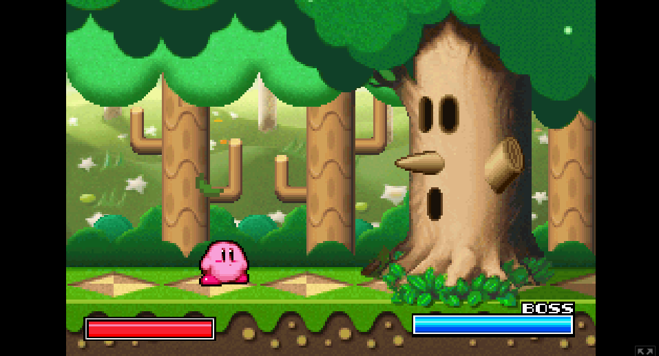Kirby Whispy Woods Boss Battle