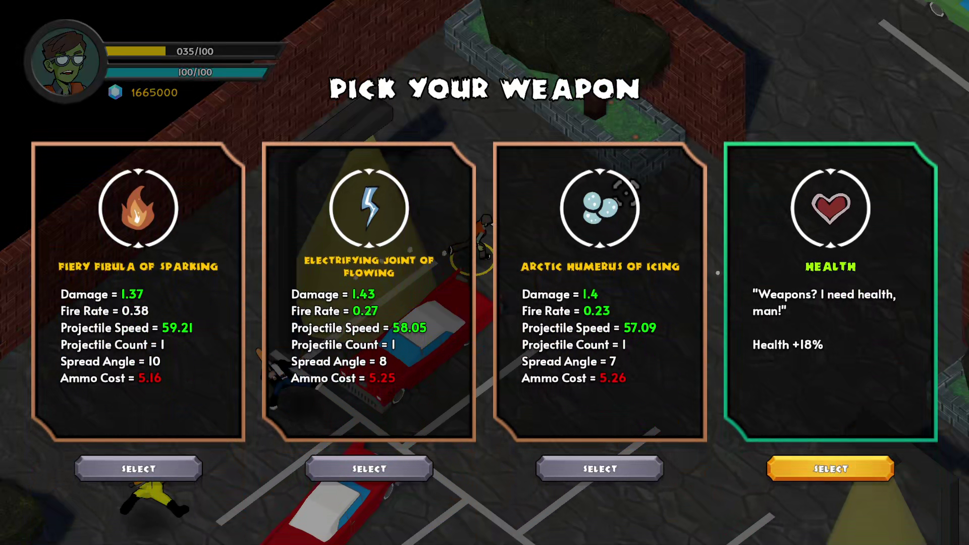 Select Weapon Upgrade