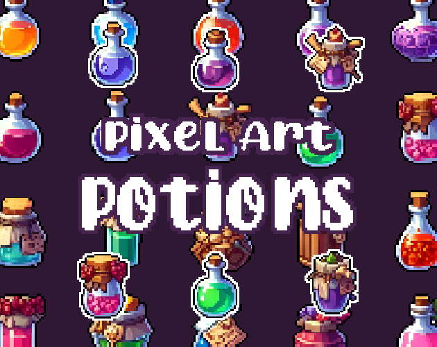 35+ Potions - Pixelart - Icons