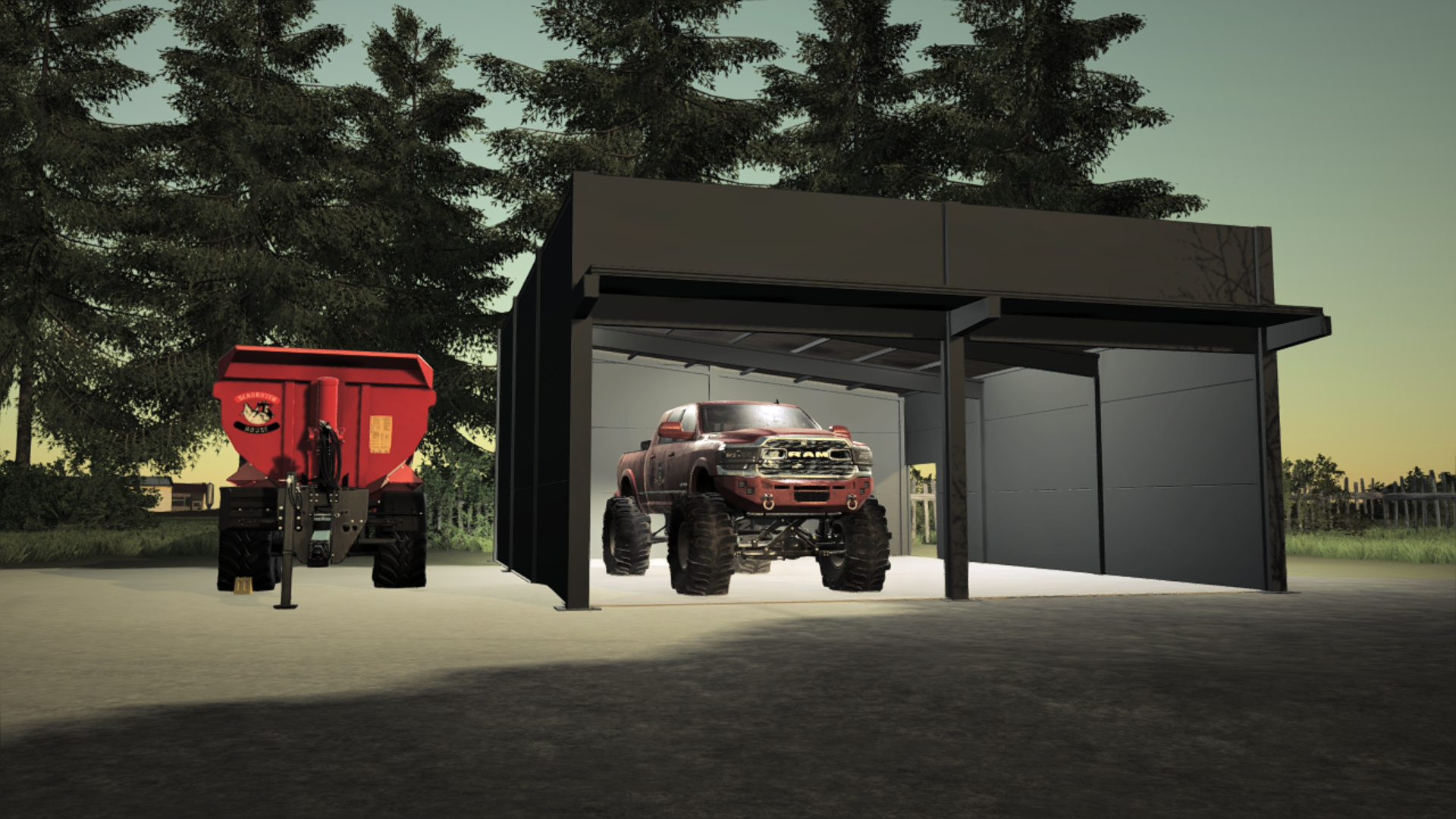 FS22 Two Bay Steel Garage