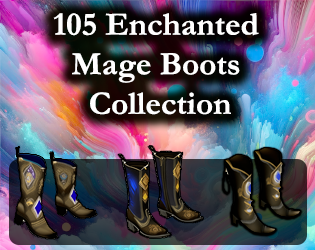 105 Enchanted Mage Boots Collection [512x512 Icons] [Hybrid AI\Human ...