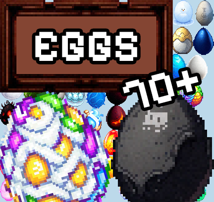 Ultimate Fantasy Egg Sprite Pack 70+ Unique 2D Icons for Your RPG Adventure