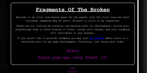 Cover image for Fragments Of The Broken (V0.1.5)