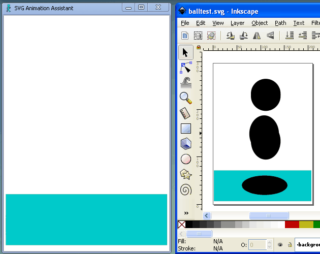 SVG Animation Assistant interface showing live reloading