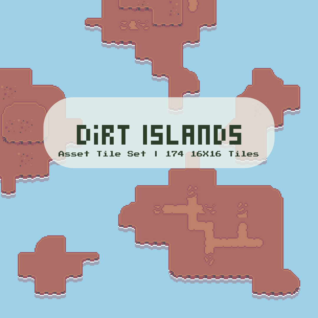 Dirt Islands Tile Set (16X16) by Adam Childs