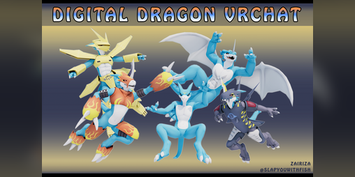 Cover image for Digital Dragon VRChat Model