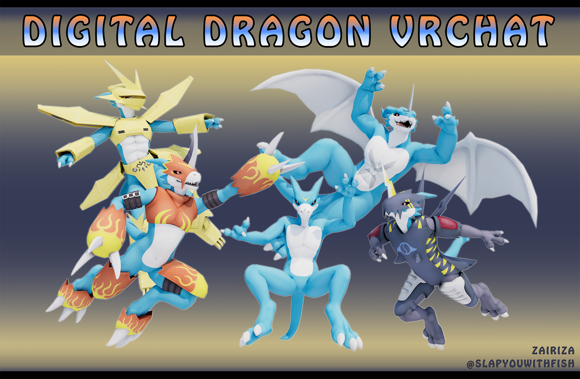 Digital Dragon VRChat Model