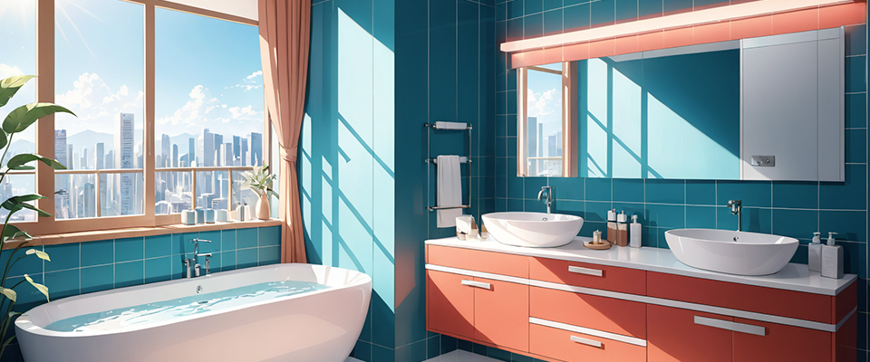 Modern Japanese Bathrooms - Visual novel Backgrounds