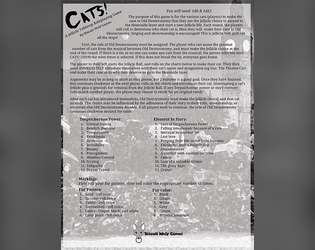 CATS! A Jellicle One Page RPG  