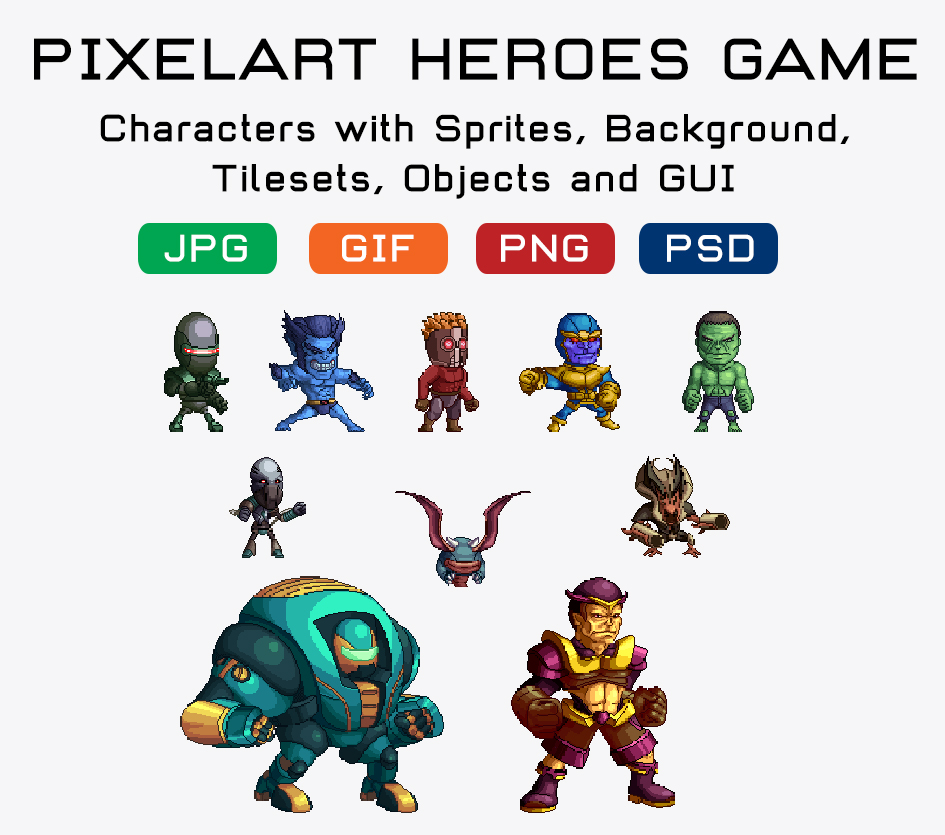 Pixelart Game Kit by Mobile Game Graphics