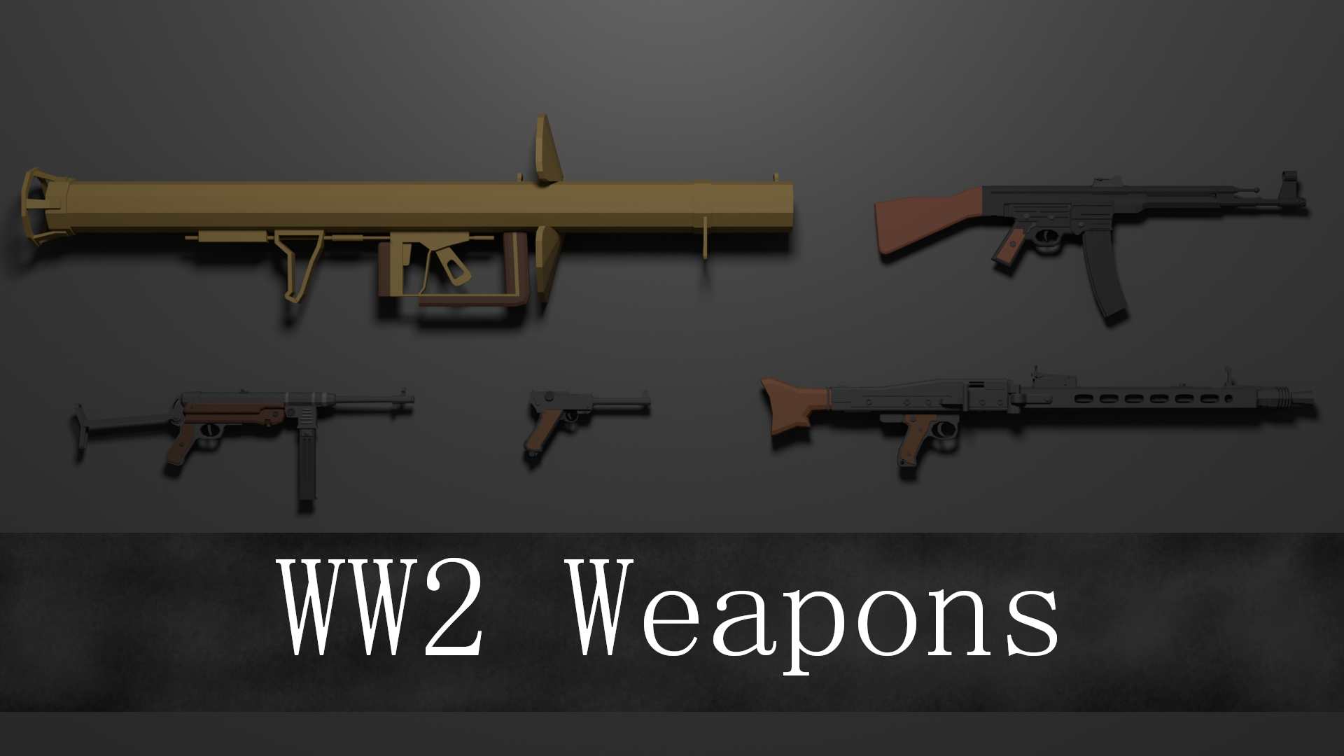 WW2 LowPoly Weapons