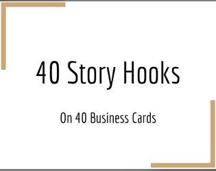 40 Story Hooks on 40 Business Cards  