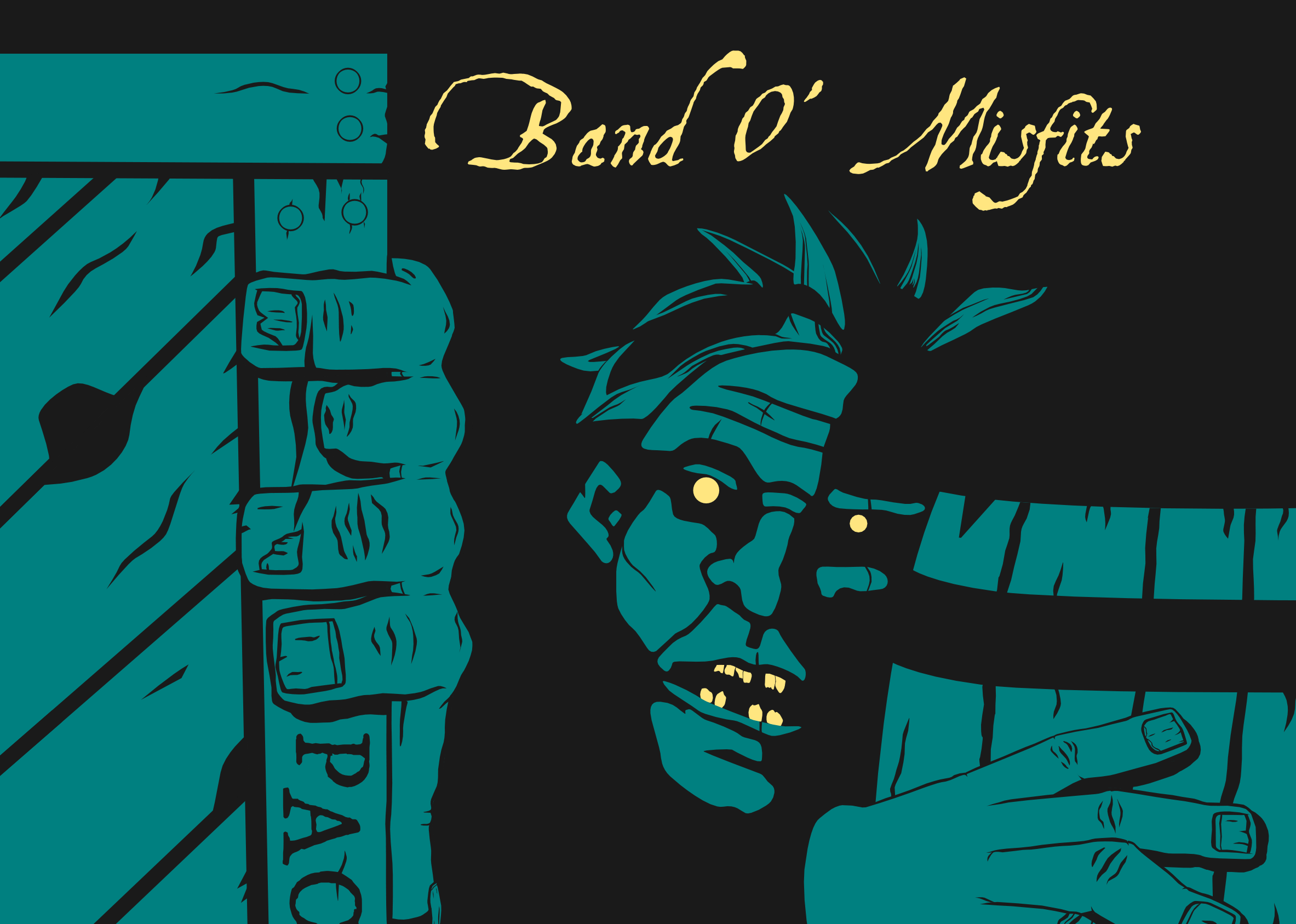 Cover image for Band O' Misfits - Three Classes for Pirate Borg