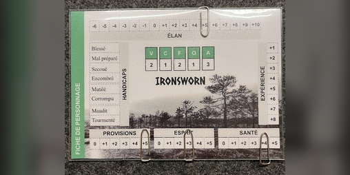 Cover image for Ironsworn - Fiche de Personnage
