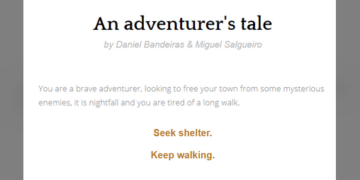 Cover image for An Adventurer's Tale - An Inky Game