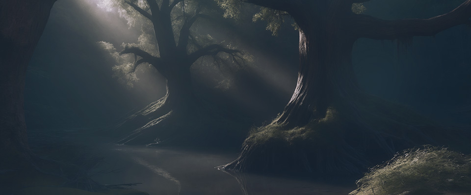 44 Fantasy Forest Pond Path visual novel Backgrounds by K Storm Studio