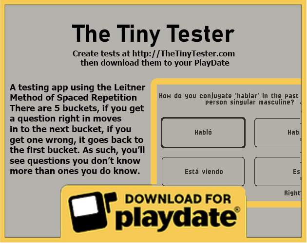 The Tiny Tester - PlayDate
