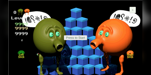 Cover image for QBert's with 2 Players WebGL on Screen Touch + Keyb 2pl