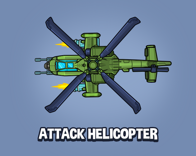 Top down attack helicopter by Robert Brooks
