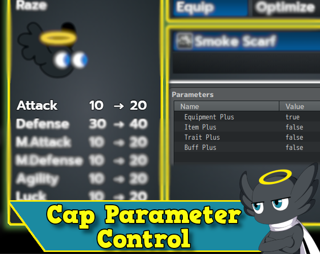 Cover image for Hakuen Studio Cap Parameter Control for RPG Maker MZ