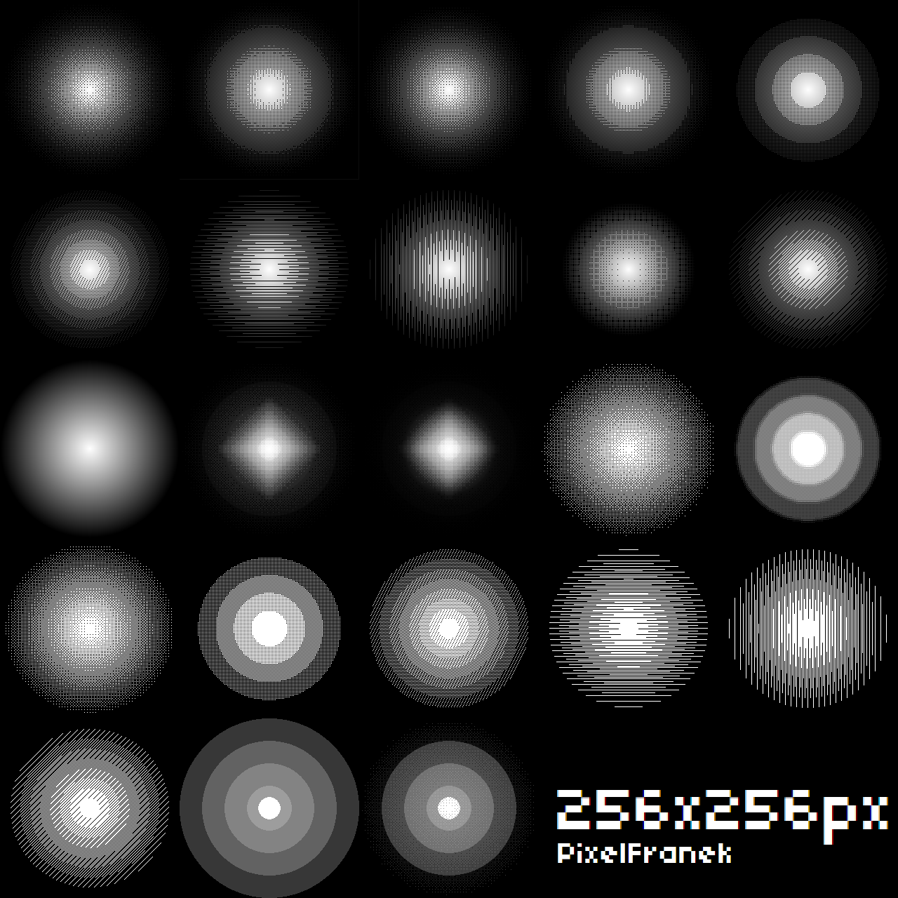 Textures for 2D Light (round gradients) by PixelFranek