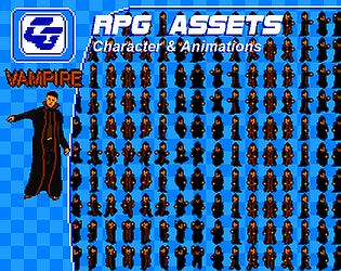 Top game assets tagged Pixel Art and Vampire 