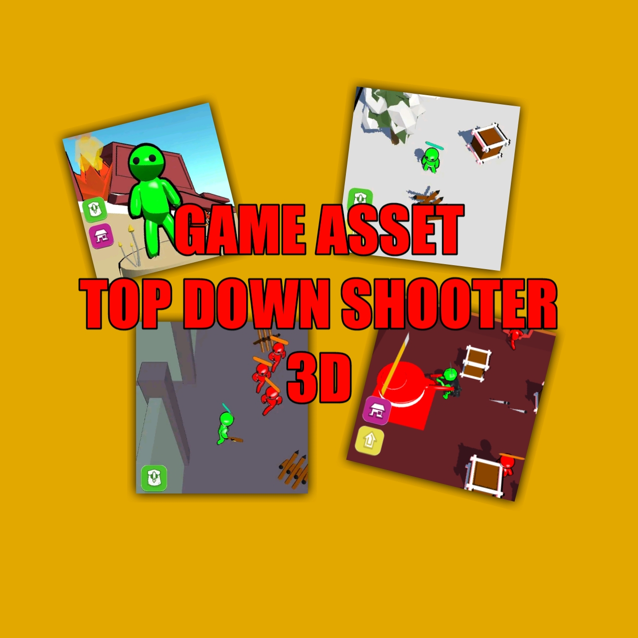Top Down Shooter 3d Asset Game by RedCittav
