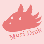 Logo Mori Drak, tête de dragon