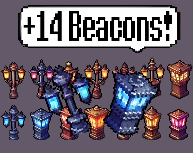 Pixel art Sprites! - Beacons! #2 - Items/Objets/Icons/Tilsets