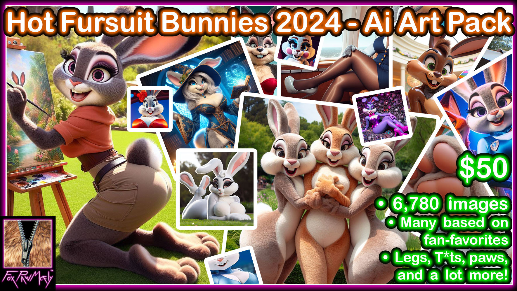 Bunny Beauties 2024 - A.i. Fursuit Art Pack