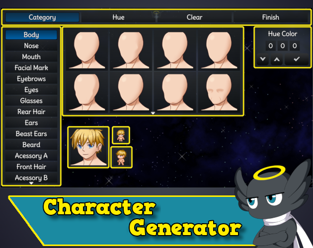 Hakuen Studio Character Generator For RPG Maker MZ