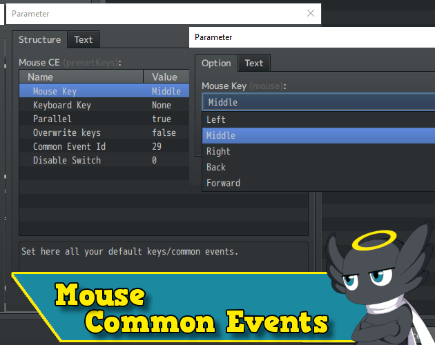 Hakuen Studio Mouse Common Events for RPG Maker MZ