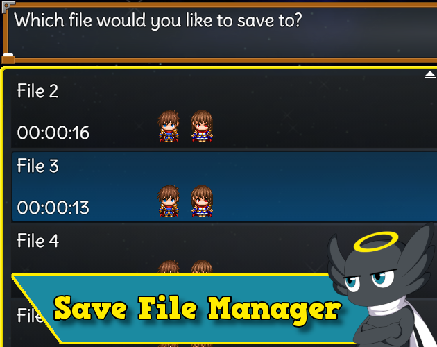 Hakuen Studio Save File Manager for RPG Maker MZ