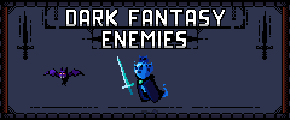 Dark Fantasy Enemies 2D Pixel Art